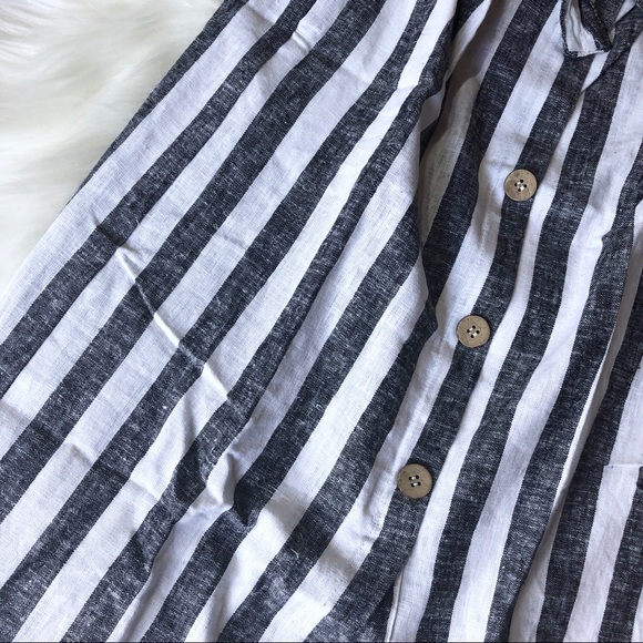 Striped Linen Midi Skirt - Picture 5 of 8